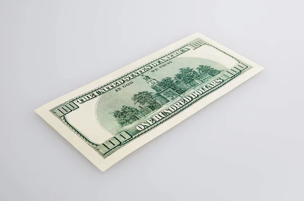 One Hundred Dollar Cash Bill Light Background Layout Mockup Place — Stock Photo, Image