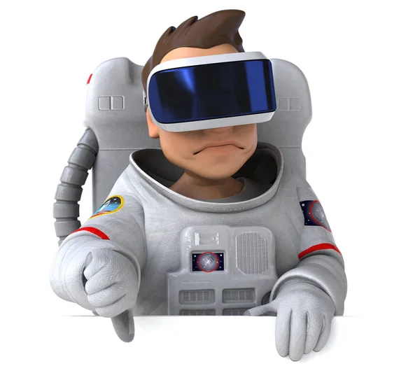 Leuke Illustratie Van Een Astronaut Met Een Helm — Stockfoto