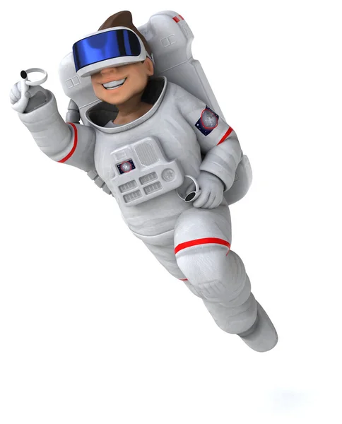 Leuke Illustratie Van Een Astronaut Met Een Helm — Stockfoto