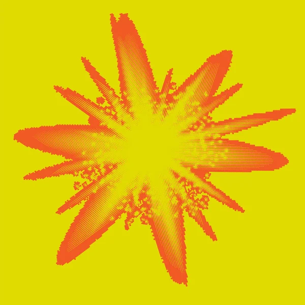 Explodovat Flash Cartoon Explosion Star Burst Izolované Žlutém Pozadí — Stock fotografie