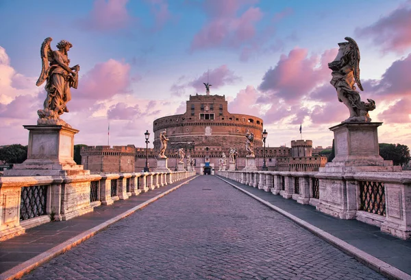 Roma Itália Circa Agosto 2020 Castel Sant Angelo Castelo Santo — Fotografia de Stock