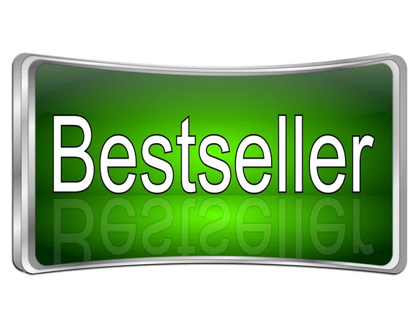 Glänzend Grüne Bestseller Taste Illustration — Stockfoto