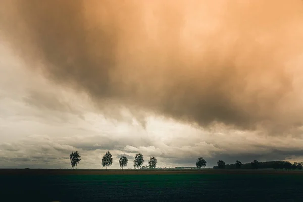 Paisagem Bávara Com Tempestades Nuvens Chuva — Fotografia de Stock