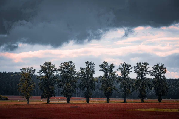Bayerische Landschaft Mit Sturm Und Regenwolken — Stockfoto