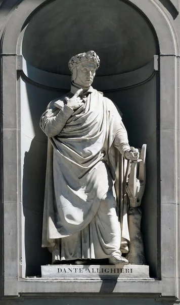 Dante Alighieri Niches Uffizi Colonnade Florence Italia —  Fotos de Stock