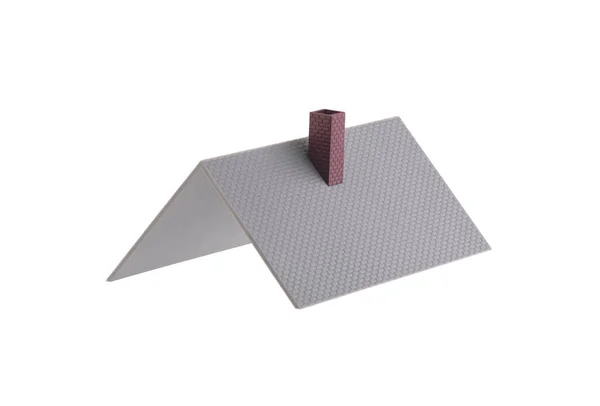 Weißes Papier Ausgeschnitten Aus Einem Karton Isoliert Auf Einem Hintergrund — Stockfoto