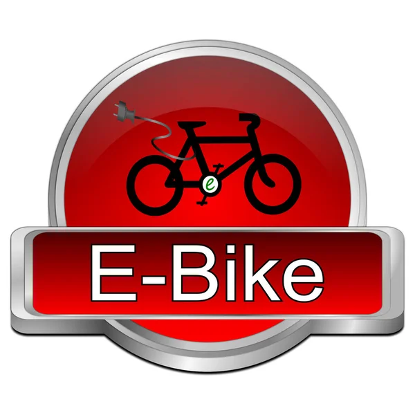 Кнопка Електронного Велосипеда Ілюстрація — стокове фото