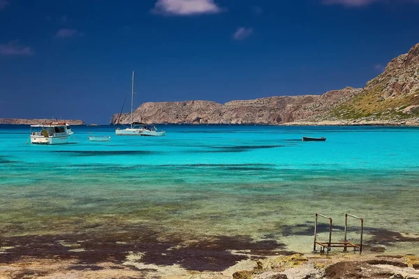 Hermosa Vista Isla Griega Del Mar Mediterráneo Norte Del Estado — Foto de Stock