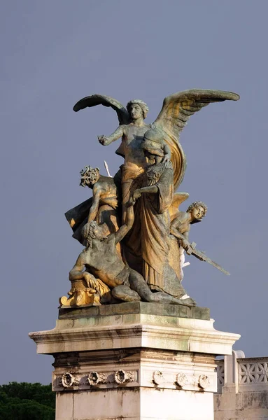 Estátua Pensamento Esculpida Por Giulio Monteverde Monumento Victor Emmanuel Praça — Fotografia de Stock