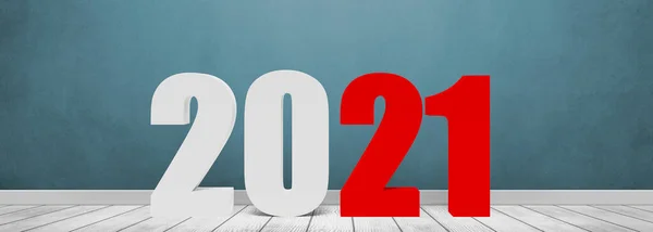 Año Nuevo 2019 Contra Pared Roja Con Números Texto — Foto de Stock