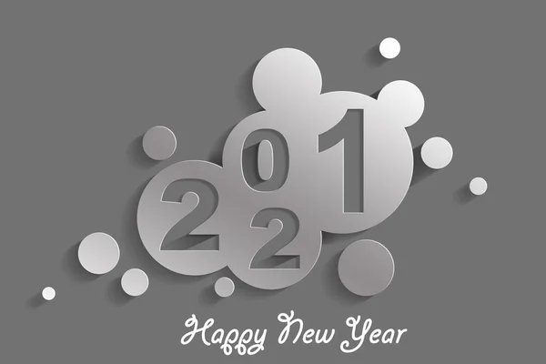 Happy New Year 2019 Card White Background — Stock Photo, Image