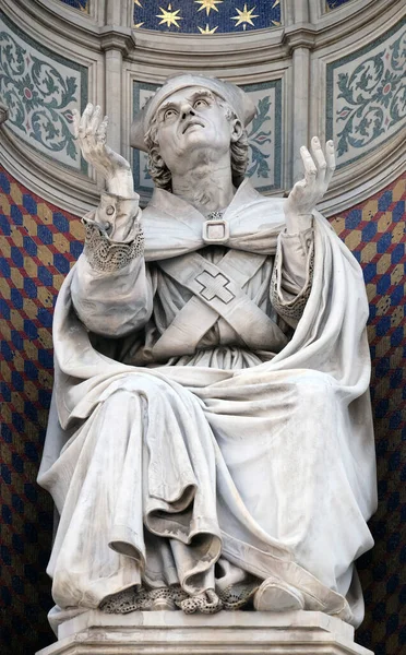 Bischof Agostino Tinacci Portal Der Kathedrale Santa Maria Del Fiore — Stockfoto