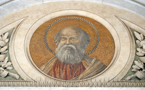 Svatý Bartoloměj Apoštol Mozaika Bazilice Pavla Zdmi Řím Itálie — Stock fotografie