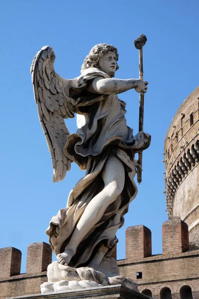 Statua Dell Angelo Con Spugna Antonio Giorgetti Ponte Sant Angelo — Foto Stock