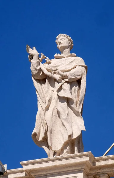 Святий Альберт Фрагмент Колонади Петра Базиліки Папська Базиліка Святого Петра — стокове фото