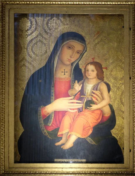 Madonna Antoniazzo Romano Koniec Centów Kościele Santa Xii Apostoli Rzymie — Zdjęcie stockowe