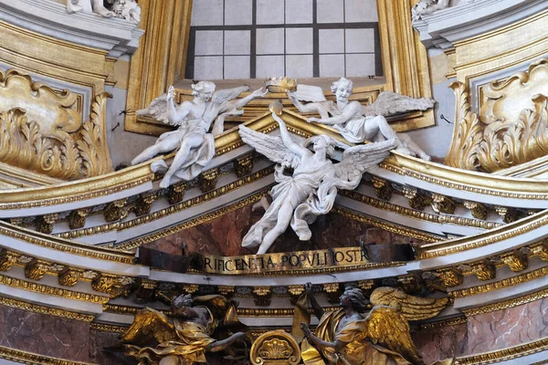 Angels Basilica Dei Santi Ambrogio Carlo Corso Rzym Włochy — Zdjęcie stockowe