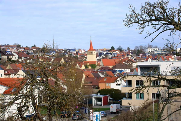 Utsikt Över Staden Weissach Baden Wuerttemberg — Stockfoto