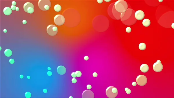 Abstract Multicolored Backdrop Bubbles Computer Generated Rendering — Stock Photo, Image