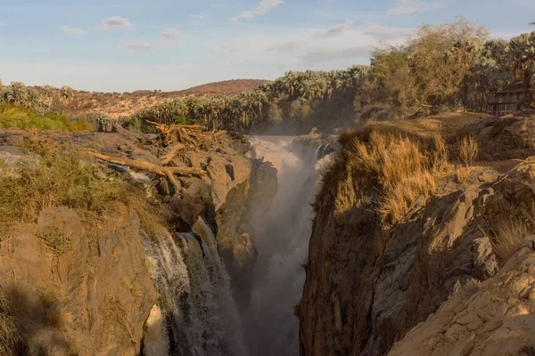 Les Chutes Epupa Rivière Kunene Frontière Entre Angola Namibie — Photo