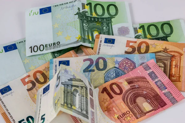 Евро Банкноты Деньги — стоковое фото