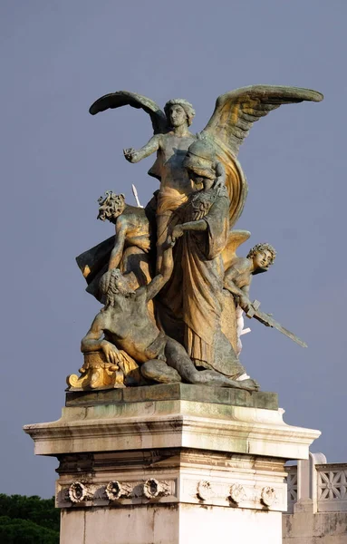 Estátua Pensamento Esculpida Por Giulio Monteverde Monumento Victor Emmanuel Praça — Fotografia de Stock