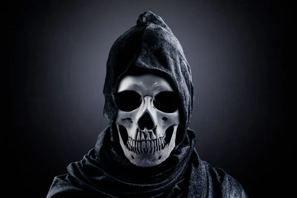 Crâne Avec Fond Noir — Photo