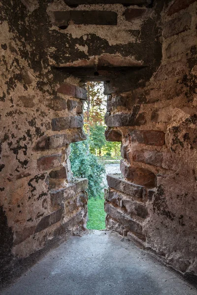 Embrasure Big Medieval City Wall Made Stone — Stock Photo, Image