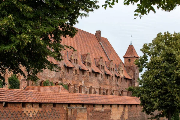 Castillo Malbork Antiguamente Castillo Marienburg Sede Del Gran Maestre Los — Foto de Stock