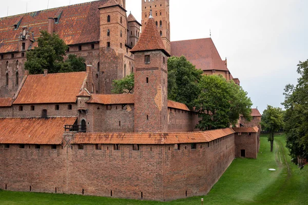 Zamek Malborku Dawniej Zamek Marienburgu Siedziba Wielkiego Mistrza Krzyżackiego Malbork — Zdjęcie stockowe