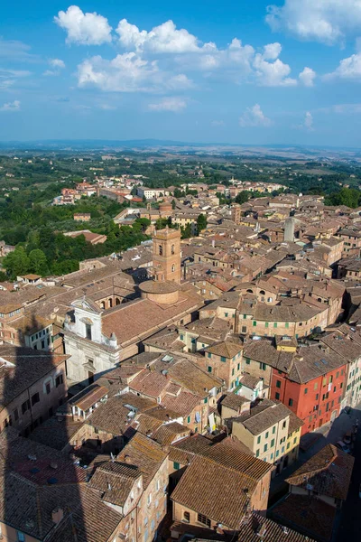 Vue Aérienne Ville Sienne Italie — Photo