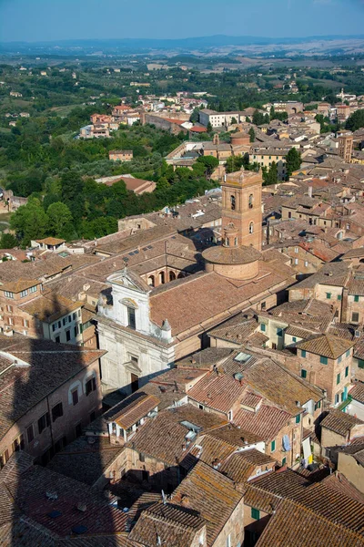 Vista Aérea Cidade Siena Itália — Fotografia de Stock