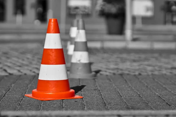 Cono Traffico Strada — Foto Stock