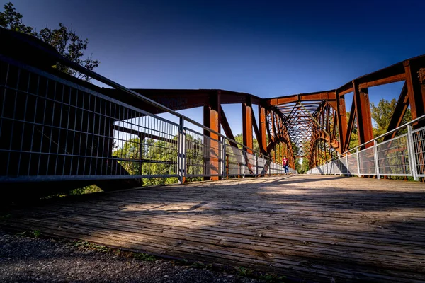 Wooden Bridge Park — Stock Photo, Image