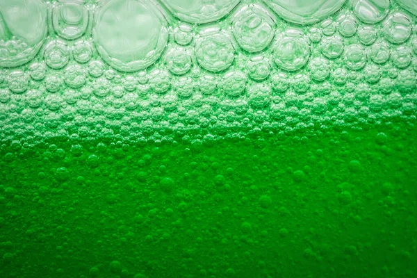 Green Beer Glass Water Drops White Background — Stock Photo, Image