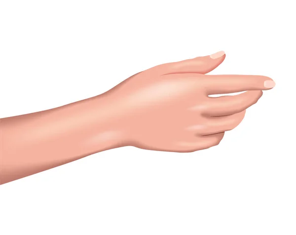 用一个女人的手做一个手势 — 图库照片