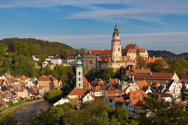 Blick Auf Die Stadt Und Die Burg Von Český Krumlov — Stockfoto