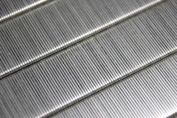 Metal Staple Pin Close Macro Background Background Education Stationary Items — Stock Photo, Image