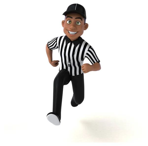 Divertente Illustrazione Arbitro Con Una Palla — Foto Stock