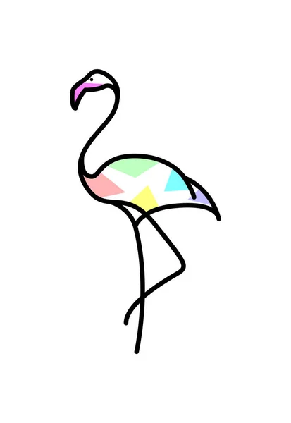 Flamingo Icono Vector Ilustración —  Fotos de Stock