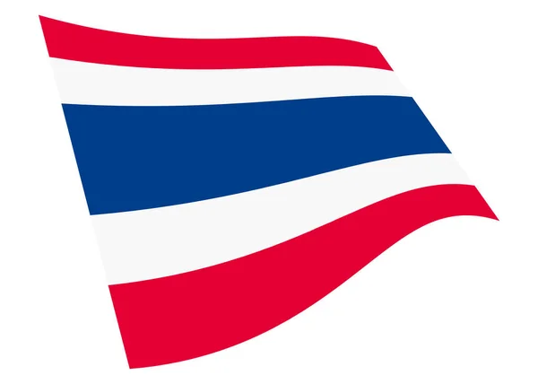 Eine Thailand Schwenkende Flagge Grafik Isoliert Auf Weiß Mit Clipping — Stockfoto