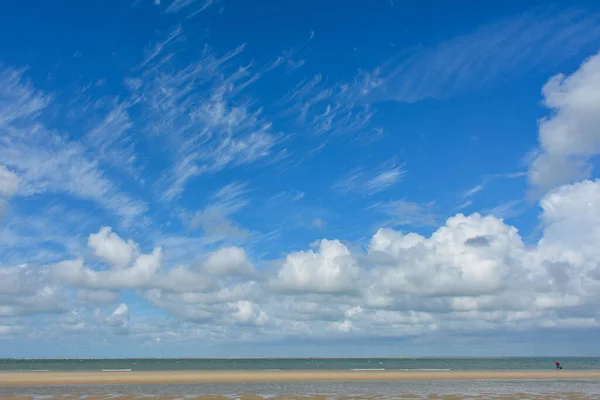 Beach Sea Clouds Blue Sky Stock Picture