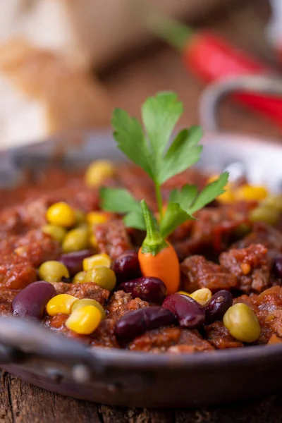 Frango Frito Comida Mexicana Com Legumes Especiarias — Fotografia de Stock