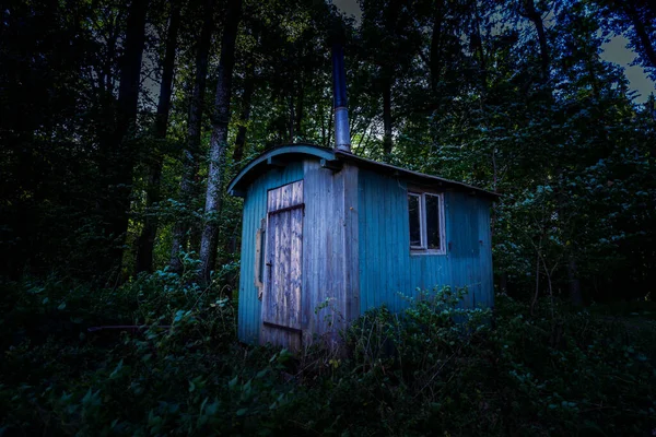 Starý Dřevorubecký Karavan Lesním Dolním Bavorsku Německo — Stock fotografie