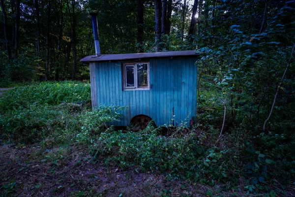 Old Woodworker Caravan Forest Lower Baviera Alemanha — Fotografia de Stock