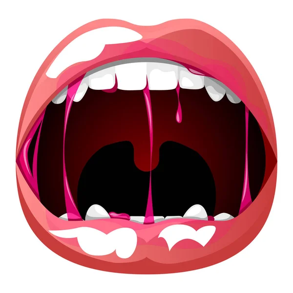 Vector Illustration Woman Mouth Smile — Stock Photo, Image