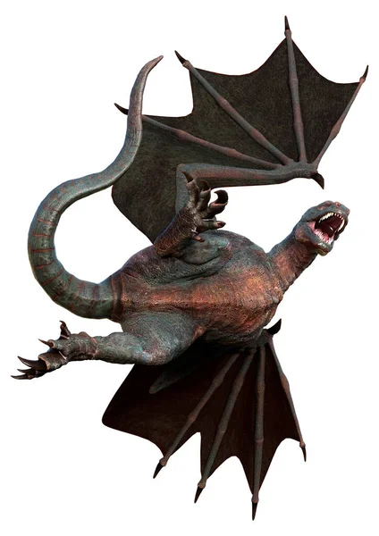 ファンタジードラゴンの3Dレンダリング — ストック写真