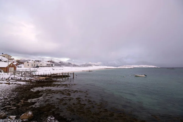 Прекрасный Вид Горы Зимой — стоковое фото