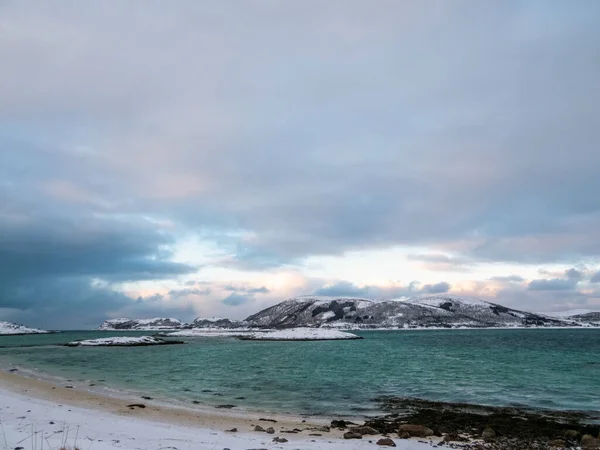 Vackert Landskap Havet Bergen — Stockfoto