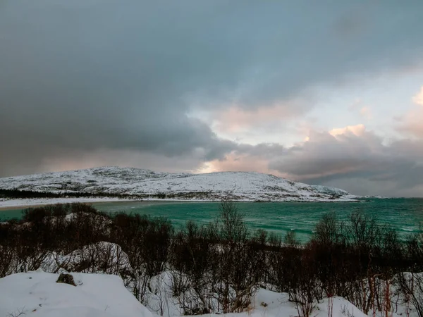 Piękny Widok Góry Zimie — Zdjęcie stockowe